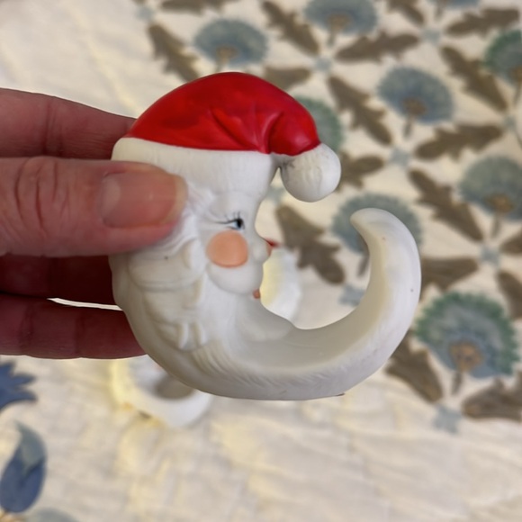 Vintage Set of 3 Department 56 Santa Moon Porcelain Figurine. - Picture 4 of 6